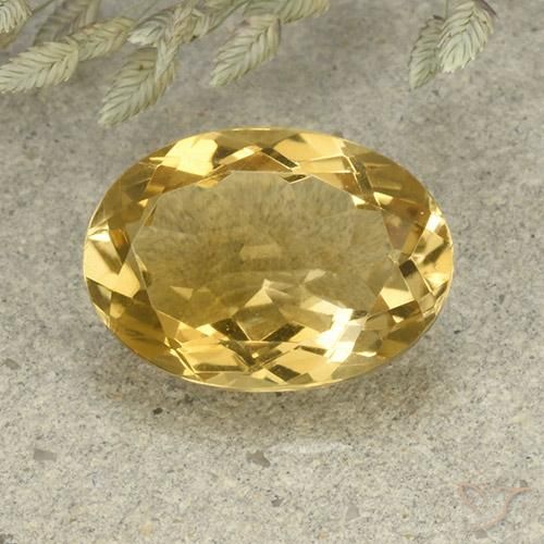 4.94ct Natürlicher gold-orange Citrin, Oval, VVS-VS