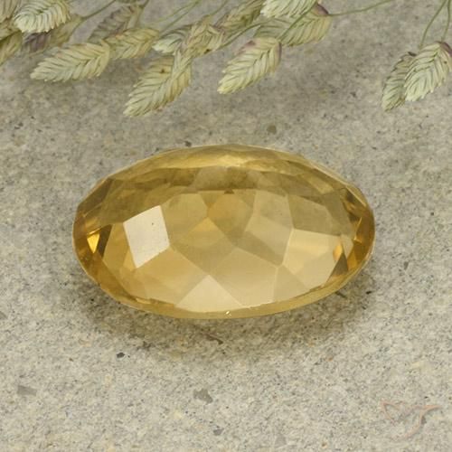 9,17 ctw natürlicher gold-orange Citrin, Oval, VVS-VS