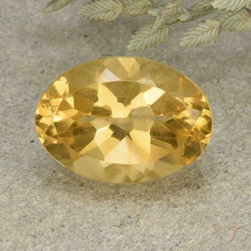 5.71ct Natürlicher Mittelgold Citrin, Oval, VVS-VS