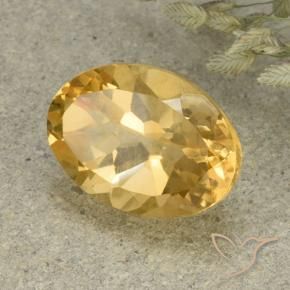 9,17 ctw natürlicher Mittelgold Citrin, Oval, VVS-VS