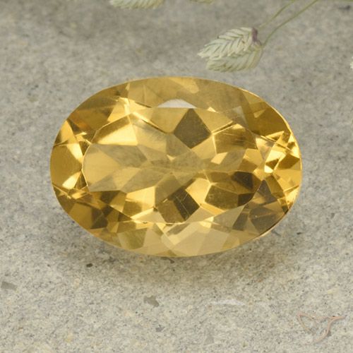 5.43ct Natürlicher Mittelgold Citrin, Oval, VVS-VS