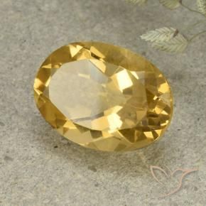 9,17 ctw natürlicher Mittelgold Citrin, Oval, VVS-VS