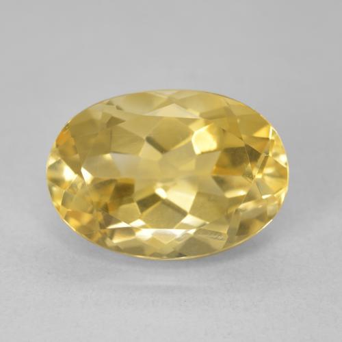 6.37ct Natürlicher Golden Citrin, Oval, VVS-VS