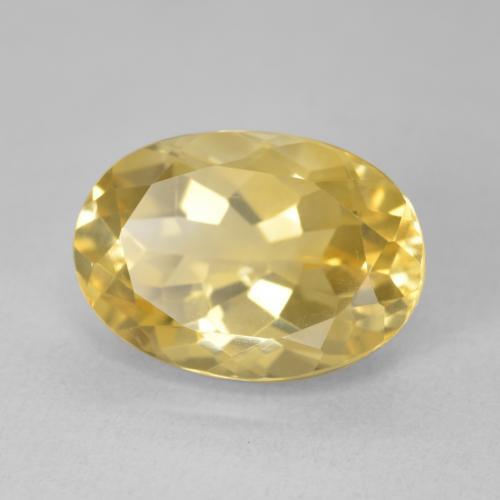 9,17 ctw natürlicher Golden Citrin, Oval, VVS-VS
