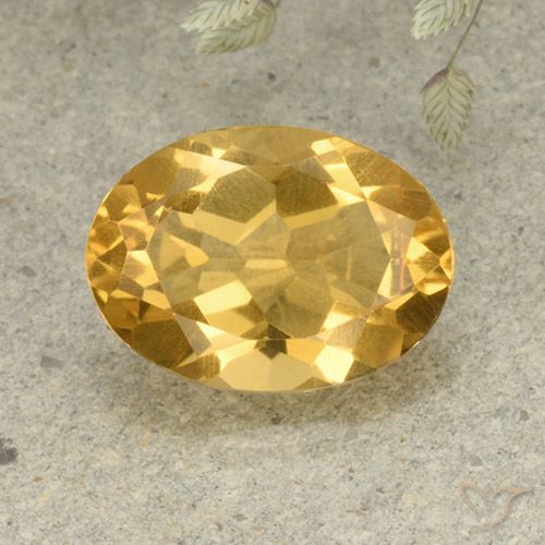 4.70ct Natürlicher Mittel-Dunkelgold Citrin, Oval, VVS-VS