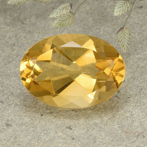 5.34ct Natürlicher gold-orange Citrin, Oval, VVS-VS