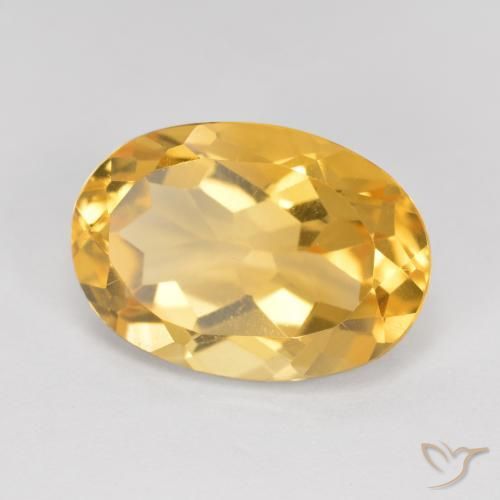 9,17 ctw natürlicher Mittelgold Citrin, Oval, VVS-VS