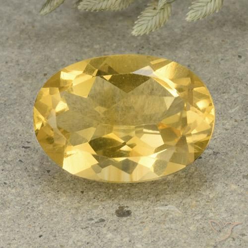 4.95ct Natürlicher Mittelgold Citrin, Oval, VVS-VS