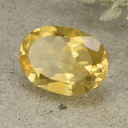9,17 ctw natürlicher Mittelgold Citrin, Oval, VVS-VS