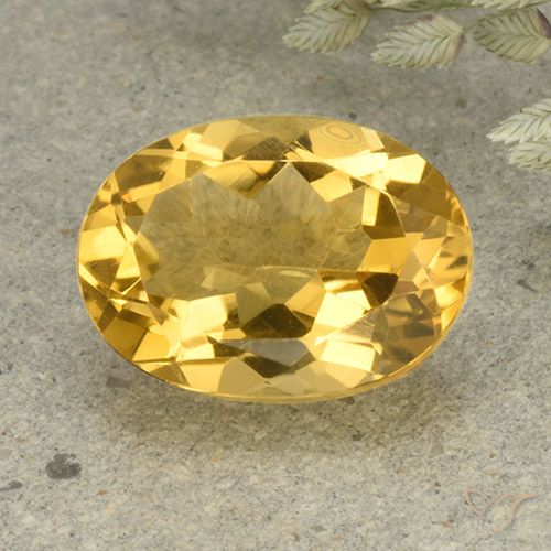 5.56ct Natürlicher gold-orange Citrin, Oval, VVS-VS