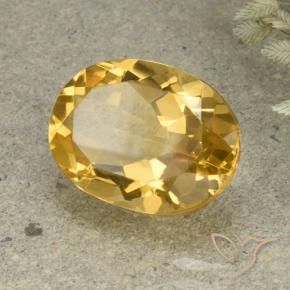 9,17 ctw natürlicher gold-orange Citrin, Oval, VVS-VS
