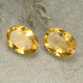 9.13 ct natürliche gold-orange Citrin-Edelsteine, Oval, VVS-VS