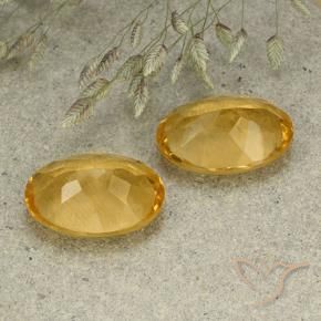 9.13 ct natürliche gold-orange Citrin-Edelsteine, Oval, VVS-VS