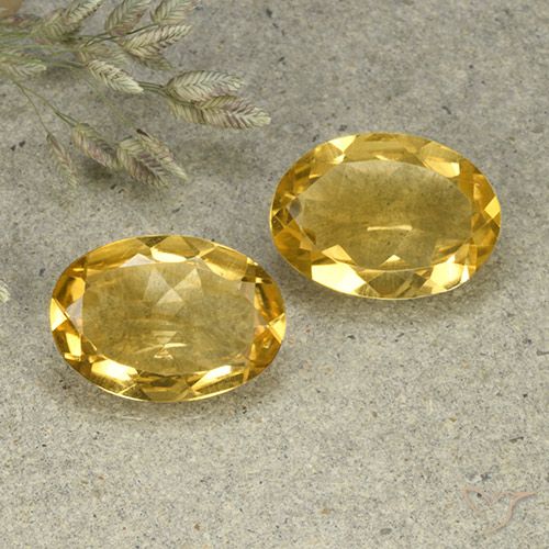 8.15ctw Natürlicher Mittelgold Citrin, Oval, VVS-VS