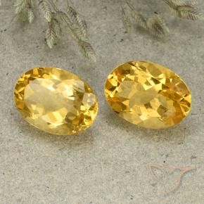 11.40 ct natürliche Mittelhelles Gold Citrin-Edelsteine, Oval, VVS-VS