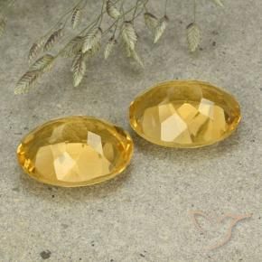 11.40 ct natürliche Mittelhelles Gold Citrin-Edelsteine, Oval, VVS-VS