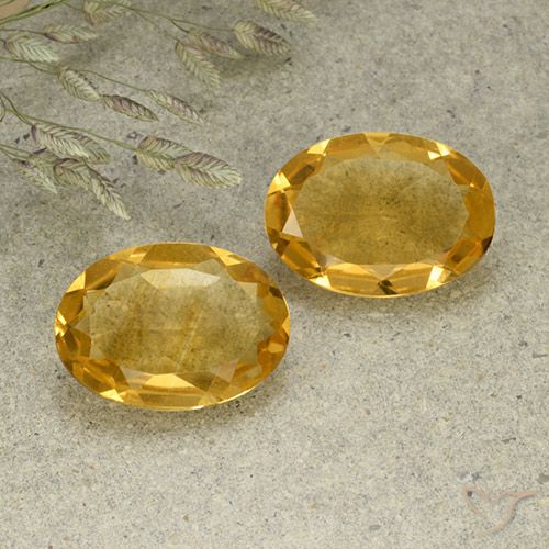 8.29ctw Natürlicher Tiefes Goldorange Citrin, Oval, VVS-VS
