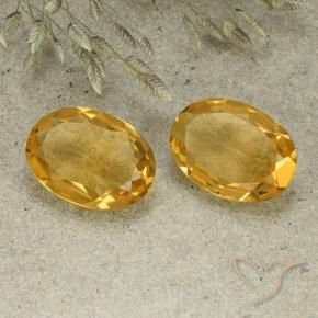 8.29 ct natürliche Tiefes Goldorange Citrin-Edelsteine, Oval, VVS-VS