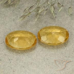 8.29 ct natürliche Tiefes Goldorange Citrin-Edelsteine, Oval, VVS-VS