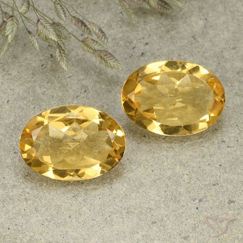8.96ctw Natürlicher Mittelhelles Gold Citrin, Oval, VVS-VS