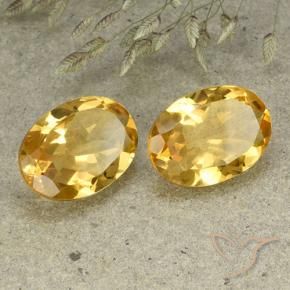 9.49 ct natürliche Mittelhelles Gold Citrin-Edelsteine, Oval, VVS-VS