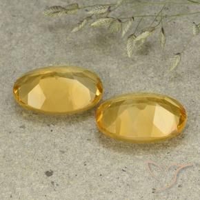 9.49 ct natürliche Mittelhelles Gold Citrin-Edelsteine, Oval, VVS-VS