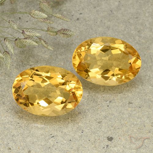 10.84ctw Natürlicher gold-orange Citrin, Oval, VVS-VS, Photo A