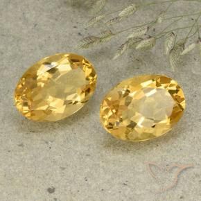 10.84 ct natürliche gold-orange Citrin-Edelsteine, Oval, VVS-VS