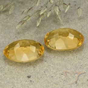 10.84 ct natürliche gold-orange Citrin-Edelsteine, Oval, VVS-VS