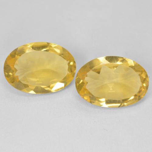 9.12ctw Natürlicher gold-orange Citrin, Oval, VVS-VS