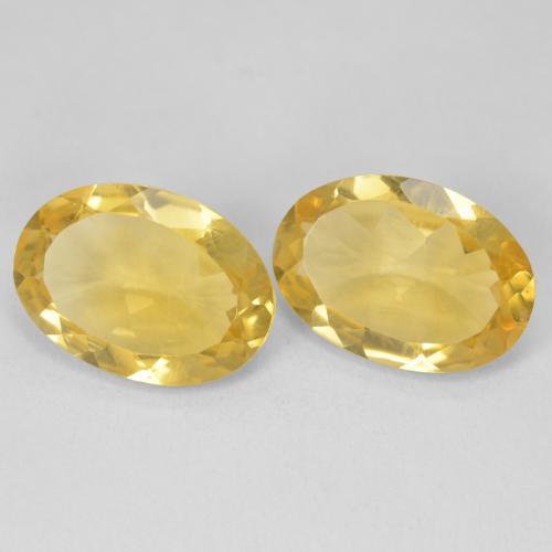 9.12 ct natürliche gold-orange Citrin-Edelsteine, Oval, VVS-VS