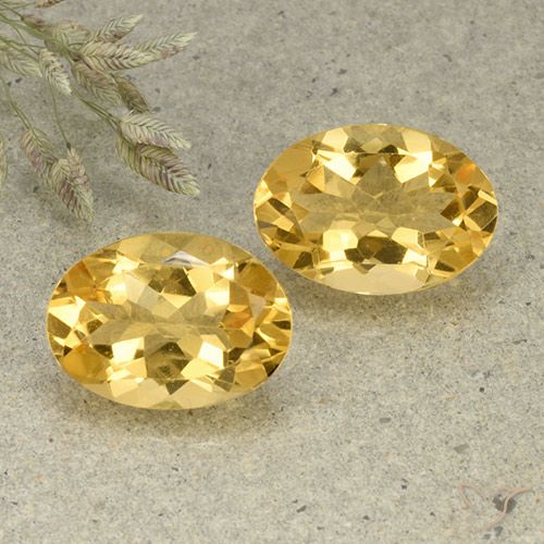 9,74 ct natürliche goldener Citrin-Edelsteine, Oval Schliff, VVS-VS