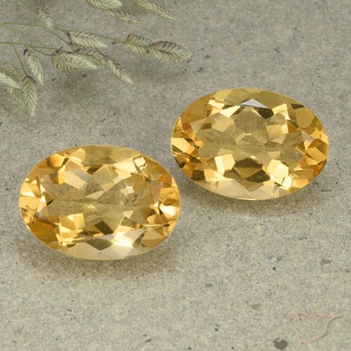 9.79 ct natürliche gold-orange Citrin-Edelsteine, Oval Schliff, VVS-VS