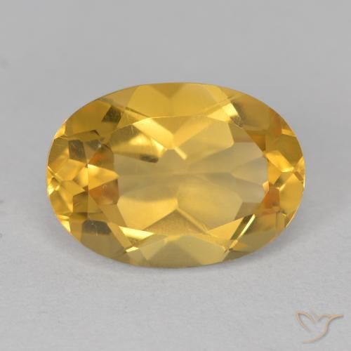 5.52ct Natürlicher Mittelgold Citrin, Oval, VVS-VS