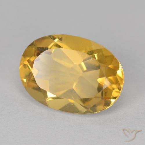 9,17 ctw natürlicher Mittelgold Citrin, Oval, VVS-VS
