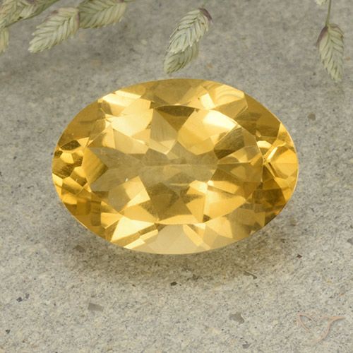 5.08ct Natürlicher gold-orange Citrin, Oval, VVS-VS