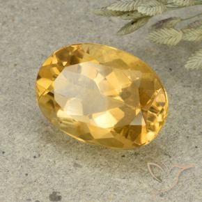 9,17 ctw natürlicher Mittelhelles Gold Citrin, Oval, VVS-VS