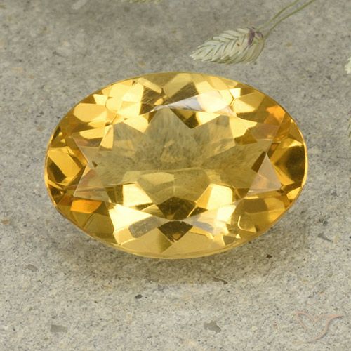 4.45ct Natürlicher gold-orange Citrin, Oval, VVS-VS
