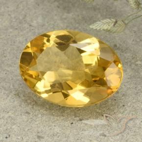 9,17 ctw natürlicher gold-orange Citrin, Oval, VVS-VS
