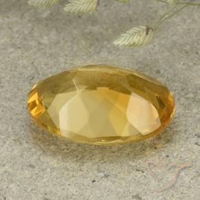 9,17 ctw natürlicher gold-orange Citrin, Oval, VVS-VS
