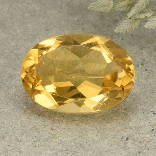 5.60ct Natürlicher Mittelhelles Gold Citrin, Oval, VVS-VS