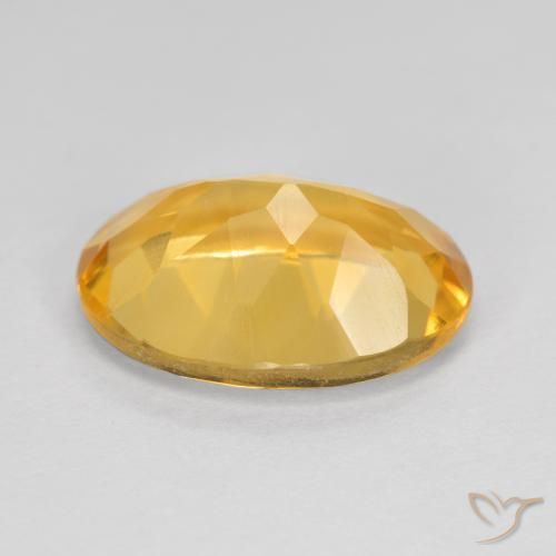 9,17 ctw natürlicher Tiefes Goldorange Citrin, Oval, VVS-VS