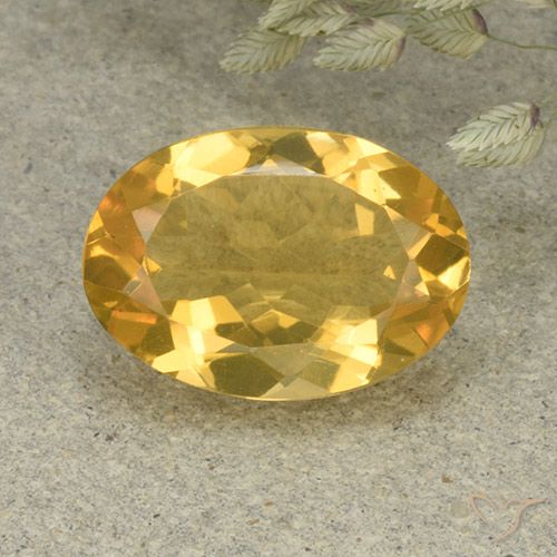 4.68ct Natürlicher Mittelhelles Gold Citrin, Oval, VVS-VS