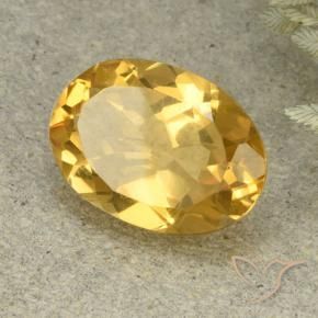 9,17 ctw natürlicher gold-orange Citrin, Oval, VVS-VS