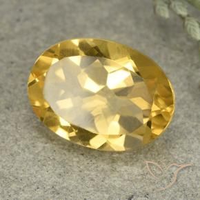 9,17 ctw natürlicher gold-orange Citrin, Oval, VVS-VS