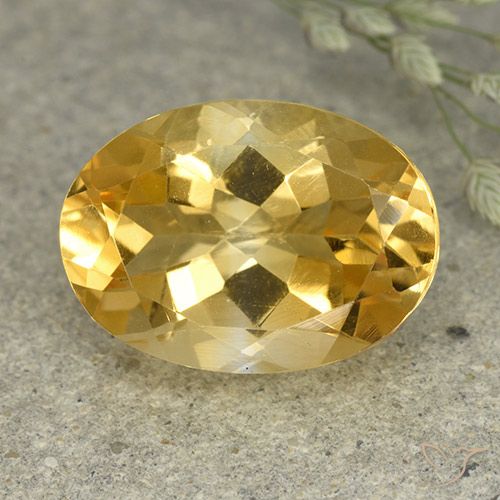 5.42ct Natürlicher gold-orange Citrin, Oval, VVS-VS