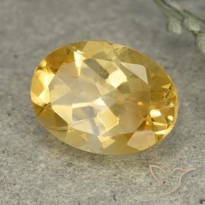9,17 ctw natürlicher gold-orange Citrin, Oval, VVS-VS