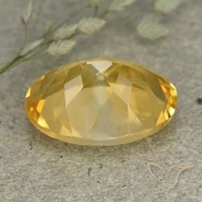 9,17 ctw natürlicher gold-orange Citrin, Oval, VVS-VS