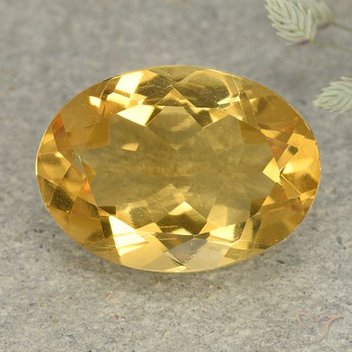4.99ct Natürlicher Mittelhelles Gold Citrin, Oval, VVS-VS