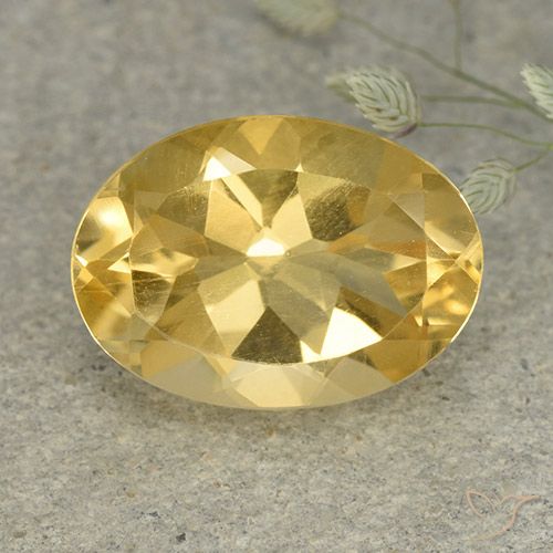 5.81ct Natürlicher Mittelgold Citrin, Oval, VVS-VS